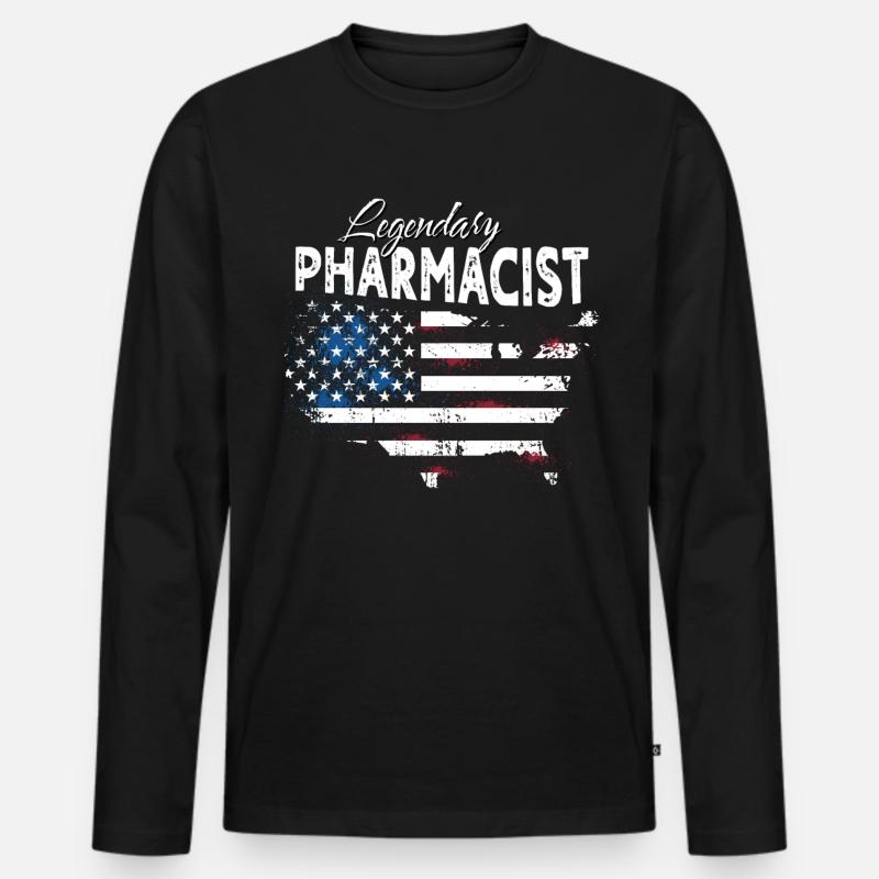 Pharmazeut - Männer Premium Bio Langarmshirt - Schwarz