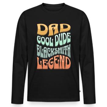 Papa Blacksmith - Men's Premium Organic Long Sleeve Shirt - black - Front - Nico (187cm)