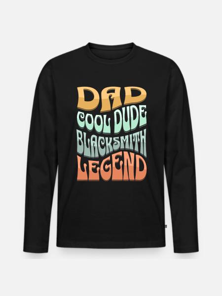 Papa Blacksmith - Men's Premium Organic Long Sleeve Shirt - black