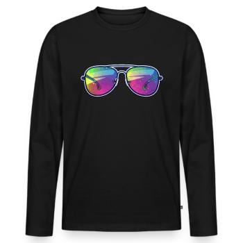 Anniversaire Naissancegay Naissance-gay Gay Gay - T-shirt manches longues Premium bio Homme - noir - Devant - Nico (187cm)