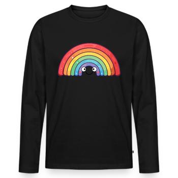 Anniversaire Naissancegay Naissance-gay Gay Gay - T-shirt manches longues Premium bio Homme - noir - Devant - Nico (187cm)