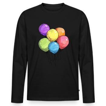 Anniversaire Naissancegay Naissance-gay Gay Gay - T-shirt manches longues Premium bio Homme - noir - Devant - Nico (187cm)