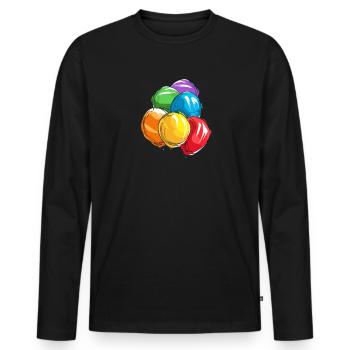 Anniversaire Naissancegay Naissance-gay Gay Gay - T-shirt manches longues Premium bio Homme - noir - Devant - Nico (187cm)