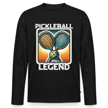 Légende du pickleball - T-shirt manches longues Premium bio Homme - noir - Devant - Nico (187cm)