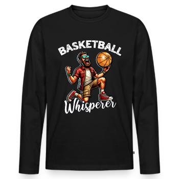 Basketball Sayings - Men's Premium Organic Long Sleeve Shirt - black - Front - Nico (187cm)