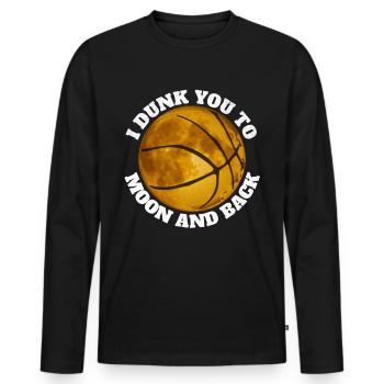 Basketball Sayings - Men's Premium Organic Long Sleeve Shirt - black - Front - Nico (187cm)