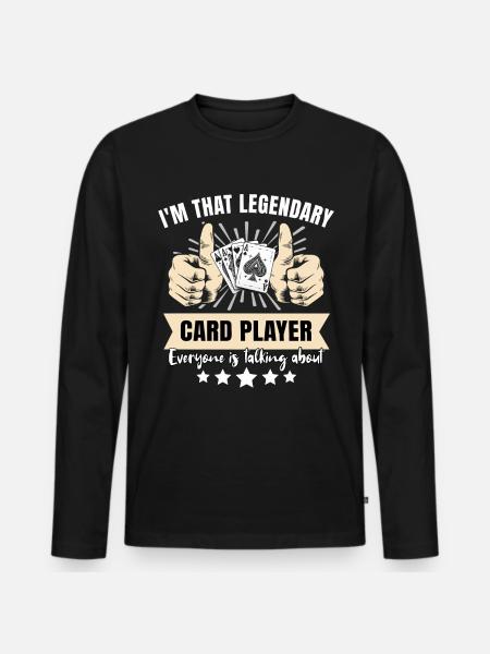 Legendary Card Player - Men's Premium Organic Long Sleeve Shirt - black