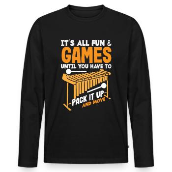 Vibraphon-musikinstrument - Männer Premium Bio Langarmshirt - Schwarz - Vorne - Nico (187cm)