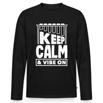 Vibraphon-musikinstrument - Männer Premium Bio Langarmshirt - Schwarz - Vorne - Nico (187cm)