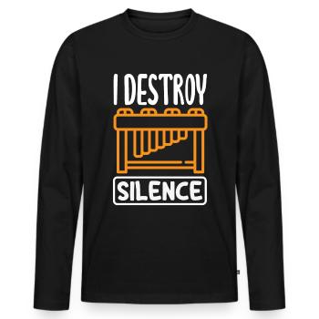 Vibraphon-musikinstrument - Männer Premium Bio Langarmshirt - Schwarz - Vorne - Nico (187cm)