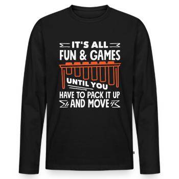 Vibraphon-musikinstrument - Männer Premium Bio Langarmshirt - Schwarz - Vorne - Nico (187cm)