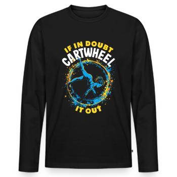 Cool Wheel Stroke Gymnastics Gymnastics - Men's Premium Organic Long Sleeve Shirt - black - Front - Nico (187cm)