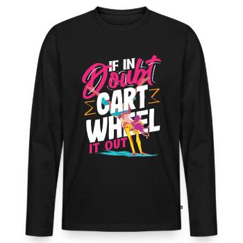 Cool Wheel Stroke Gymnastics Gymnastics - Men's Premium Organic Long Sleeve Shirt - black - Front - Nico (187cm)
