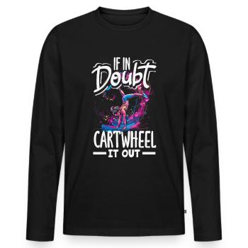 Cool Wheel Stroke Gymnastics Gymnastics - Men's Premium Organic Long Sleeve Shirt - black - Front - Nico (187cm)