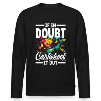 Cool Wheel Stroke Gymnastics Gymnastics - Men's Premium Organic Long Sleeve Shirt - black - Front - Nico (187cm)