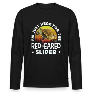 Red-eared turtle lovers - Men's Premium Organic Long Sleeve Shirt - black - Front - Nico (187cm)