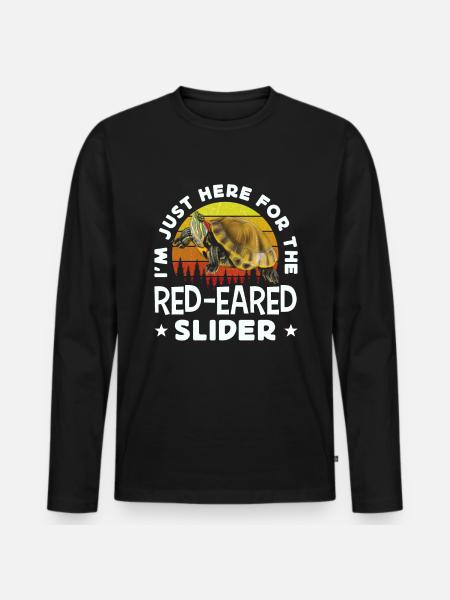 Red-eared turtle lovers - Men's Premium Organic Long Sleeve Shirt - black
