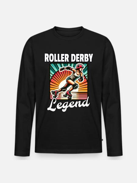 Roller Derby Women's Legend - Men's Premium Organic Long Sleeve Shirt - black