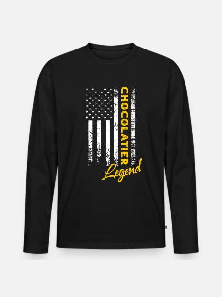 Chocolatier Legend - Men's Premium Organic Long Sleeve Shirt - black