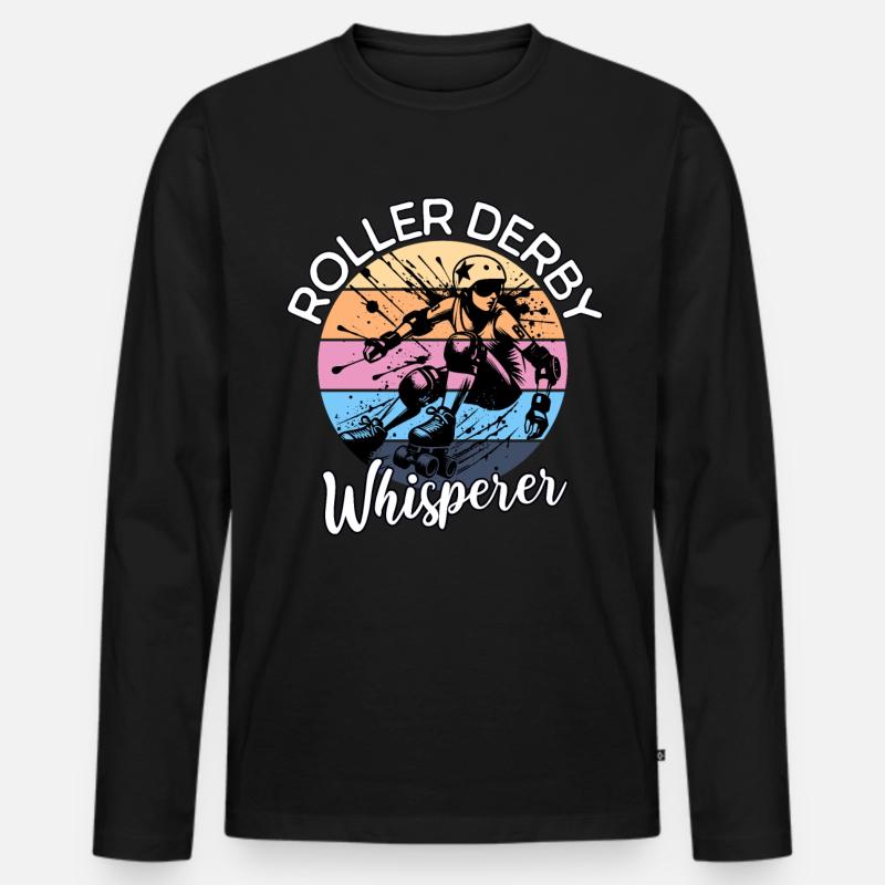 Roller Derby Flüsterer - Männer Premium Bio Langarmshirt - Schwarz