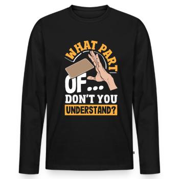 Bierdeckel Umdrehen Spiel Bier - Männer Premium Bio Langarmshirt - Schwarz - Vorne - Nico (187cm)