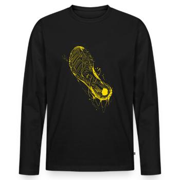 Running design for runners at the marathon - Men's Premium Organic Long Sleeve Shirt - black - Front - Nico (187cm)