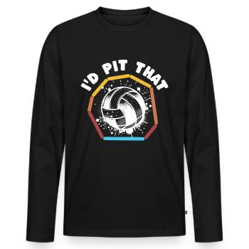 Dictons de Gaga Ball - T-shirt manches longues Premium bio Homme - noir - Devant - Nico (187cm)