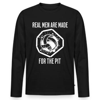 Gaga Ball dit - T-shirt manches longues Premium bio Homme - noir - Devant - Nico (187cm)