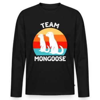 Suricates amusants - T-shirt manches longues Premium bio Homme - noir - Devant - Nico (187cm)