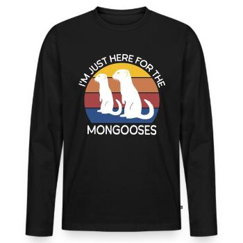 Mangusten Sprüche - Männer Premium Bio Langarmshirt - Schwarz - Vorne - Nico (187cm)