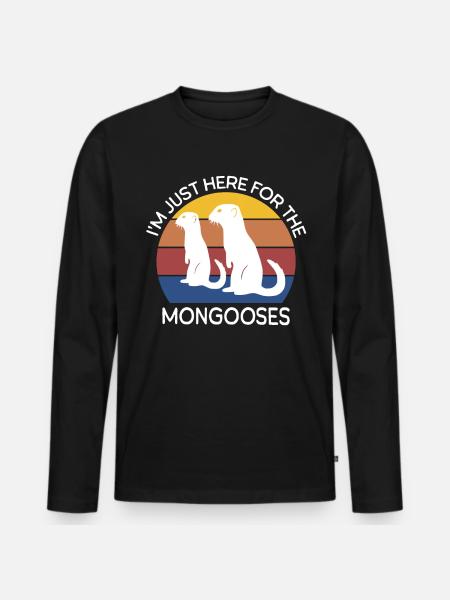 Dictons de mangouste - T-shirt manches longues Premium bio Homme - noir
