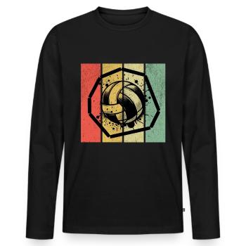 Gaga Ballon Rétro - T-shirt manches longues Premium bio Homme - noir - Devant - Nico (187cm)