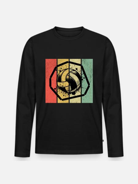 Gaga Ball Retro - Men's Premium Organic Long Sleeve Shirt - black