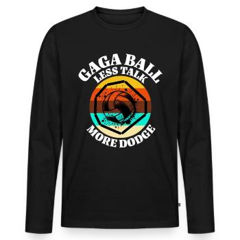 Dictons Gaga Ball - T-shirt manches longues Premium bio Homme - noir - Devant - Nico (187cm)