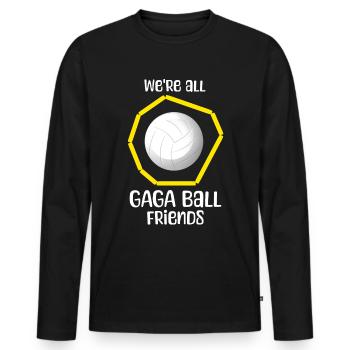 Dictons Gaga Ball - T-shirt manches longues Premium bio Homme - noir - Devant - Nico (187cm)
