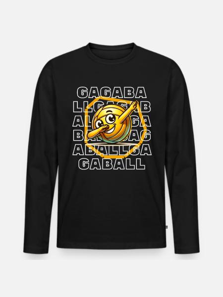 Gaga Ball - Men's Premium Organic Long Sleeve Shirt - black