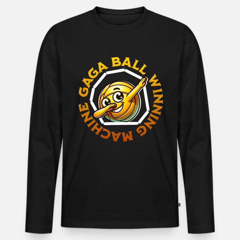 Gaga Ball Gewinner - Männer Premium Bio Langarmshirt - Schwarz