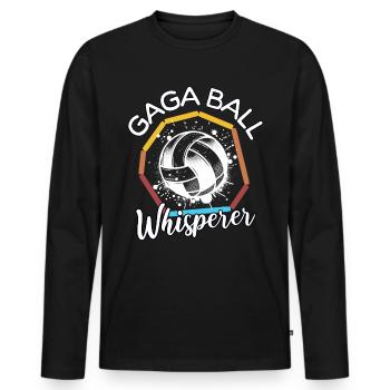 Gaga Ball Chuchoteur - T-shirt manches longues Premium bio Homme - noir - Devant - Nico (187cm)