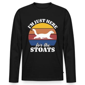 Funny Ermine Sayings - Men's Premium Organic Long Sleeve Shirt - black - Front - Nico (187cm)