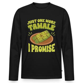 Cuisine mexicaine Tamale - T-shirt manches longues Premium bio Homme - noir - Devant - Nico (187cm)