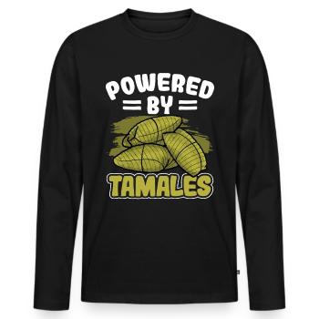Cuisine mexicaine Tamale - T-shirt manches longues Premium bio Homme - noir - Devant - Nico (187cm)