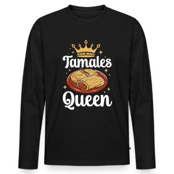 Cuisine mexicaine Tamale - T-shirt manches longues Premium bio Homme - noir - Devant - Nico (187cm)