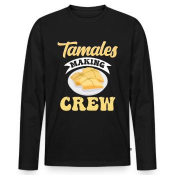 Cuisine mexicaine Tamale - T-shirt manches longues Premium bio Homme - noir - Devant - Nico (187cm)