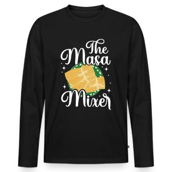 Cuisine mexicaine Tamale - T-shirt manches longues Premium bio Homme - noir - Devant - Nico (187cm)