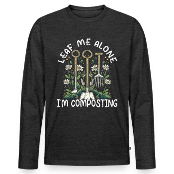 Organic Farmer Permaculture Food Forest - Männer Premium Bio Langarmshirt - Anthrazit meliert - Vorne - Nico (187cm)