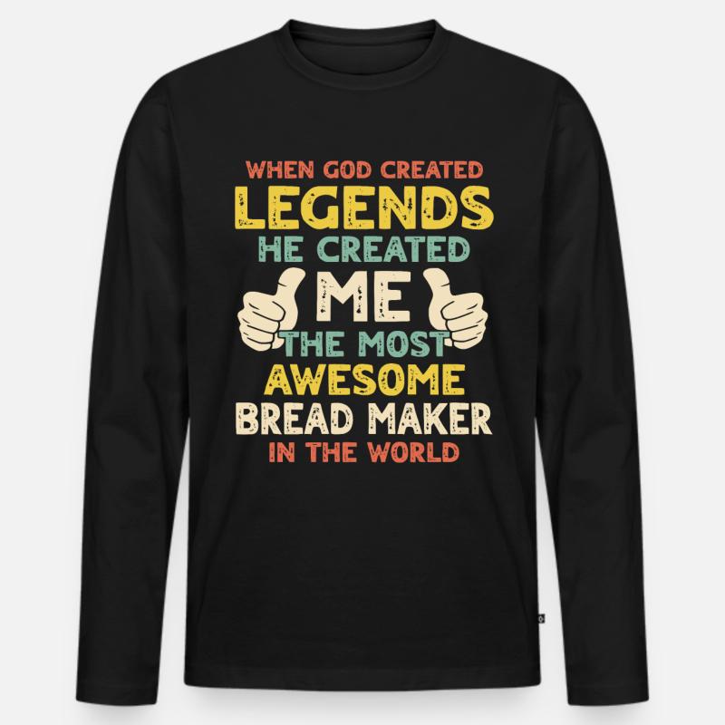 Breadmaker - Men's Premium Organic Long Sleeve Shirt - black