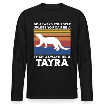 Marder Spruch - Männer Premium Bio Langarmshirt - Schwarz - Vorne - Nico (187cm)