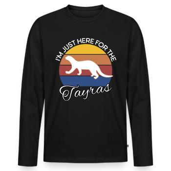 Lustige Marder Sprüche - Männer Premium Bio Langarmshirt - Schwarz - Vorne - Nico (187cm)