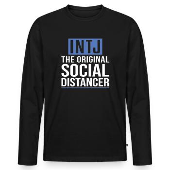 Intj personality: Introverts - Men's Premium Organic Long Sleeve Shirt - black - Front - Nico (187cm)