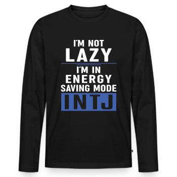 Intj personality: Introverts - Men's Premium Organic Long Sleeve Shirt - black - Front - Nico (187cm)